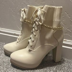 Gorgeous Platform Bootie with Chain Detail